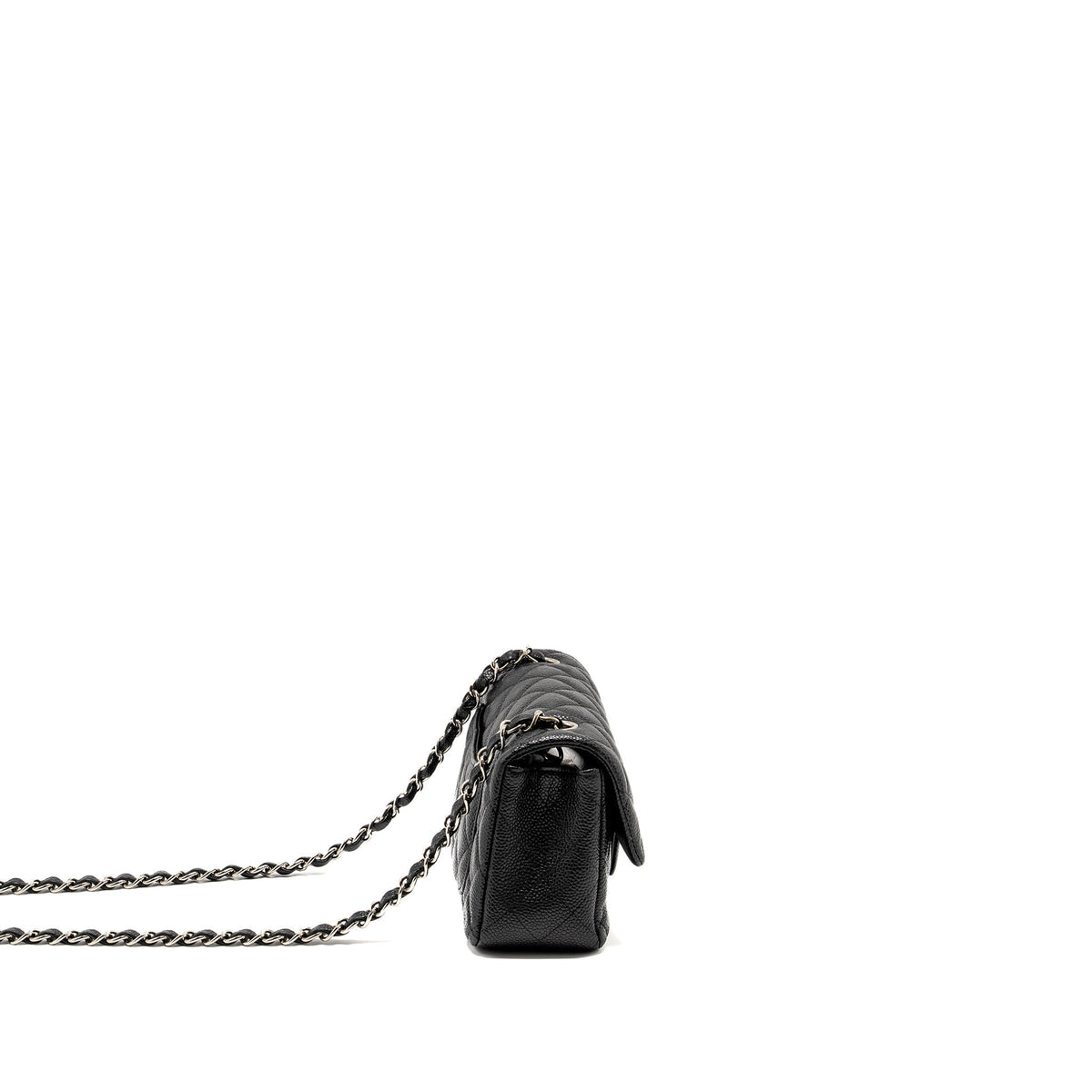 CHANEL MINI RECTANGULAR FLAP BAG CAVIAR BLACK SHW