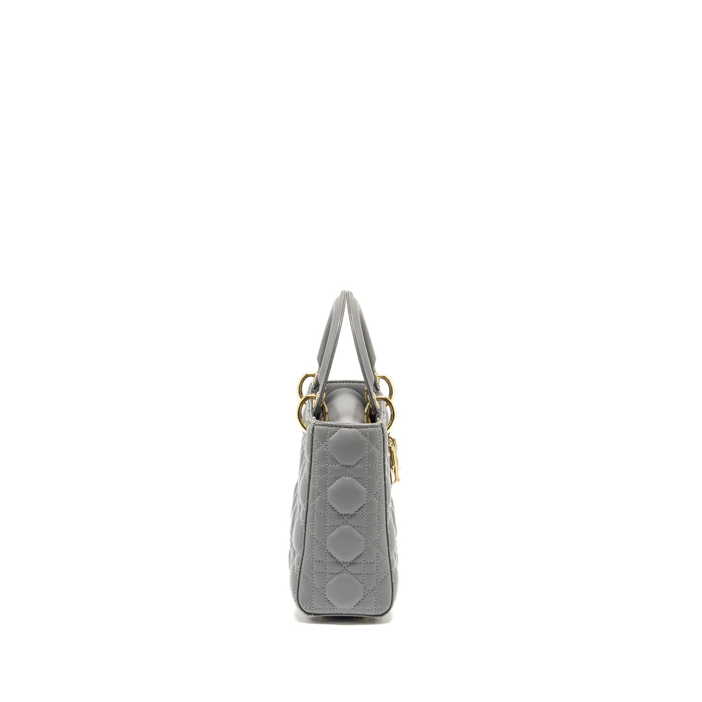 DIOR MY ABC SMALL LADY DIOR LAMBSKIN GREY LGHW