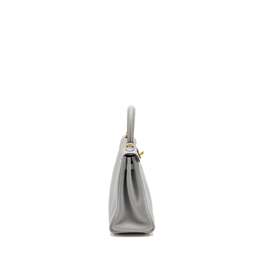 Hermes Kelly 25 Togo Gris Mouette GHW