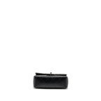CHANEL MINI RECTANGULAR FLAP BAG LAMBSKIN BLACK SHW (MICROCHIP)