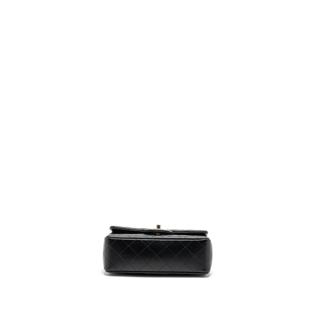 CHANEL MINI RECTANGULAR FLAP BAG LAMBSKIN BLACK SHW (MICROCHIP)