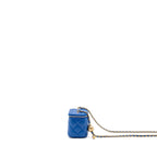 CHANEL PEARL CRUSH MINI VANITY LAMBSKIN BLUE GHW(MICROCHIP)