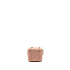 CHANEL PEARL CRUSH MINI VANITY WITH CHAIN LAMBSKIN PINK GHW