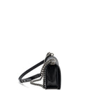 CHANEL MEDIUM BOY BAG CAVIAR BLACK RUTHENIUM SILVER HARDWARE(MICROCHIP)