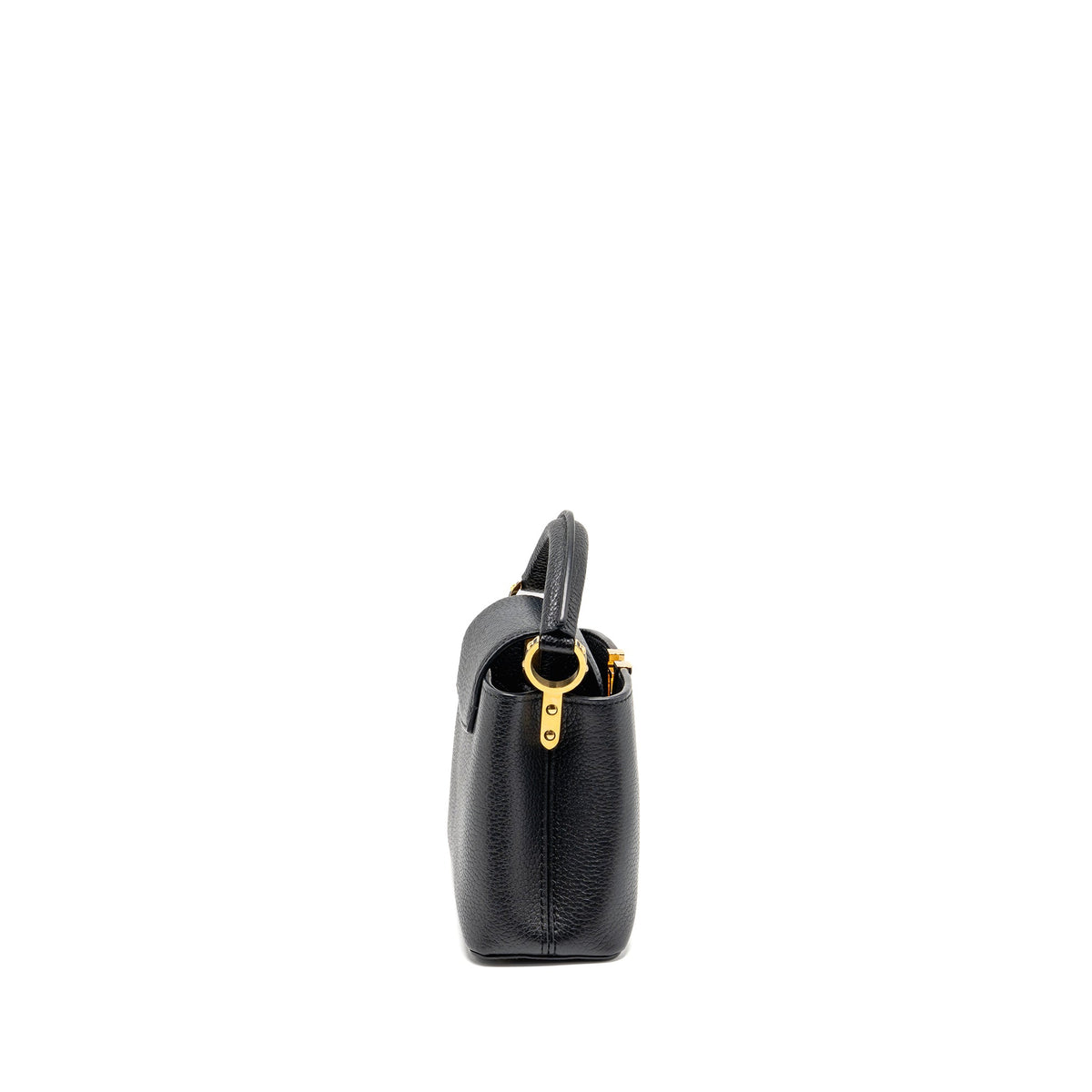 LOUIS VUITTON CAPUCINES MINI TAURILLON BLACK GHW