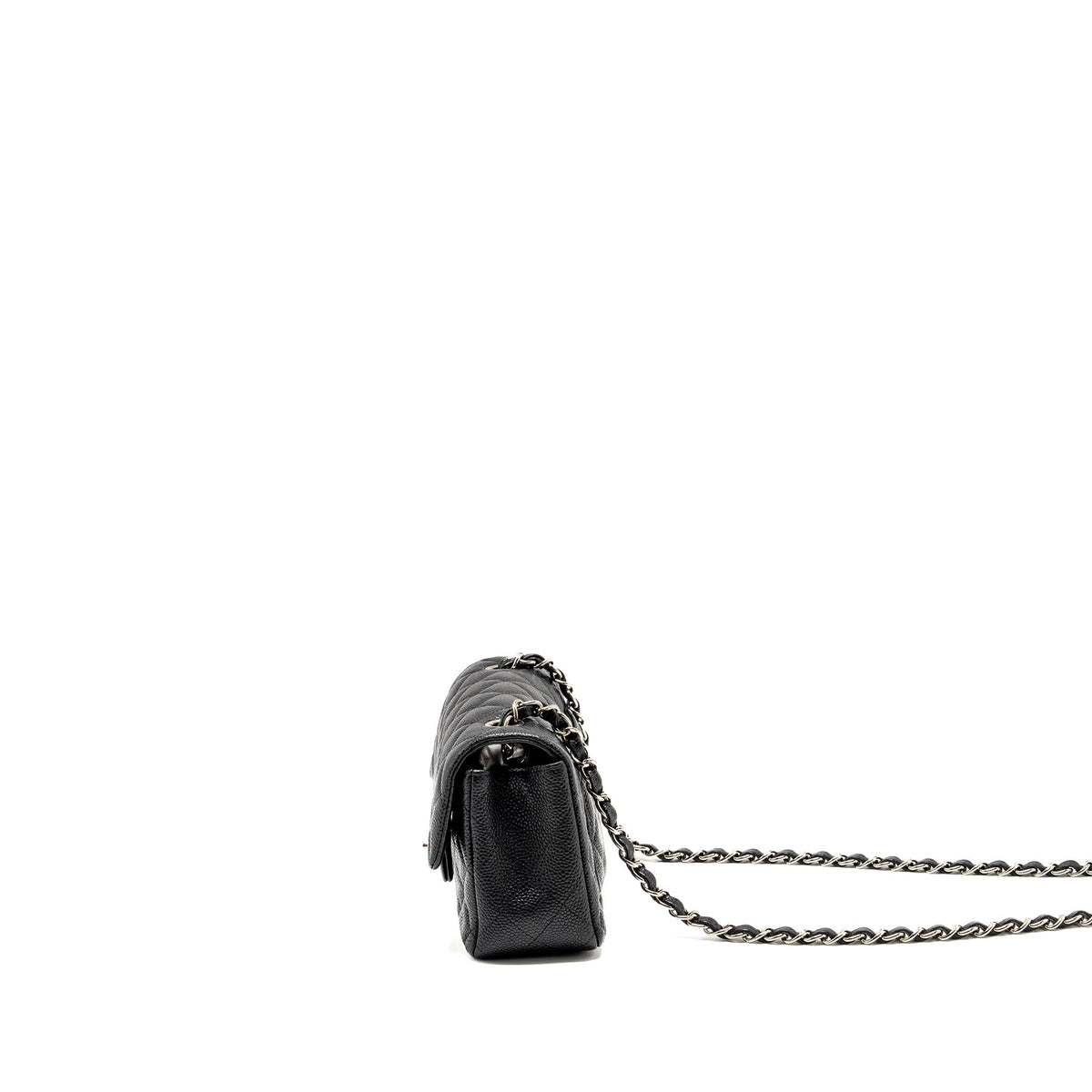 CHANEL MINI RECTANGULAR FLAP BAG CAVIAR BLACK SHW