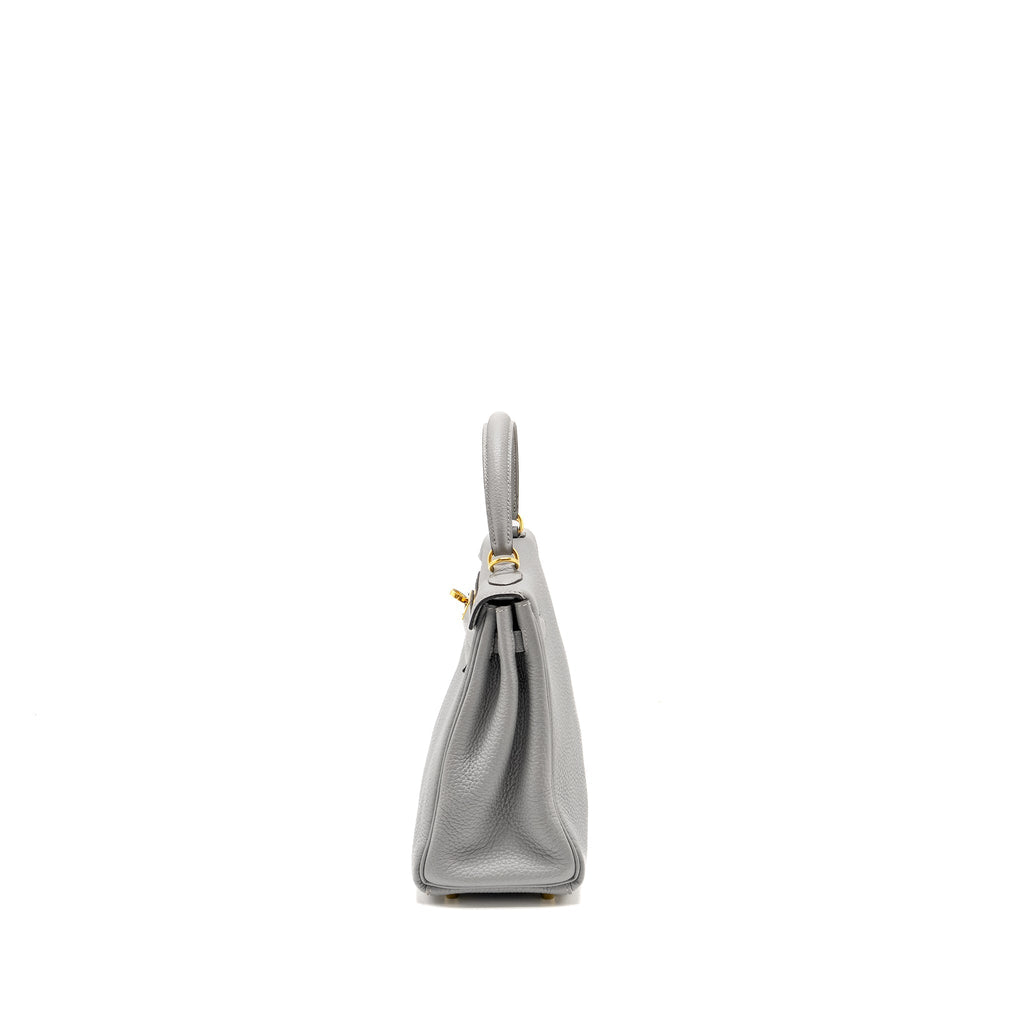 Hermes Kelly 25 Togo Gris Mouette GHW