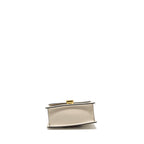 GUCCI MINI SYLVIE TOP HANDLE BAG CALFSKIN WHITE GHW