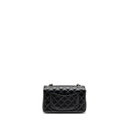 CHANEL MINI RECTANGULAR FLAP BAG LAMBSKIN BLACK SHW (MICROCHIP)