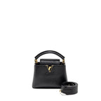 LOUIS VUITTON CAPUCINES MINI TAURILLON BLACK GHW