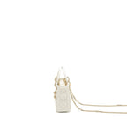 DIOR MINI LADY DIOR LAMBSKIN WHITE LGHW