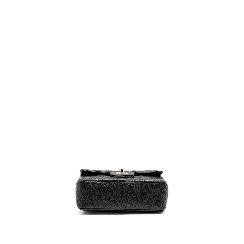 CHANEL MINI RECTANGULAR FLAP BAG CAVIAR BLACK SHW