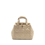 DIOR MEDIUM DIOR TOUJOURS TOTE BAG CALFSKIN POWDER BEIGE LGHW