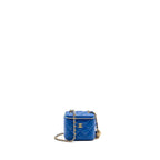 CHANEL PEARL CRUSH MINI VANITY LAMBSKIN BLUE GHW(MICROCHIP)