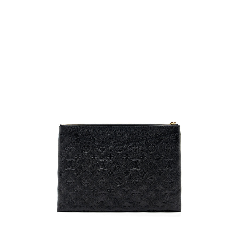 LOUIS VUITTON CLUTCH MONOGRAM EMPREINTE CALFSKIN BALCK GHW
