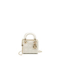 DIOR MINI LADY DIOR LAMBSKIN WHITE LGHW