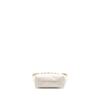 CHANEL MINI 22 BAG SHINY CALFSKIN WHITE GHW (MICROCHIP)