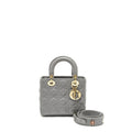 DIOR MY ABC SMALL LADY DIOR LAMBSKIN GREY LGHW