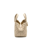 DIOR MEDIUM DIOR TOUJOURS TOTE BAG CALFSKIN POWDER BEIGE LGHW