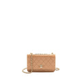CHANEL TRENDY CC WALLET ON CHAIN LAMBSKIN DARK BEIGE LGHW (MICROCHIP)