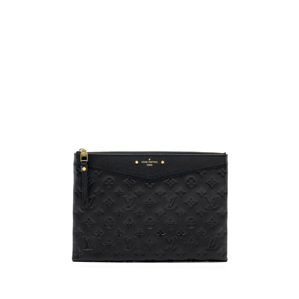 LOUIS VUITTON CLUTCH MONOGRAM EMPREINTE CALFSKIN BALCK GHW