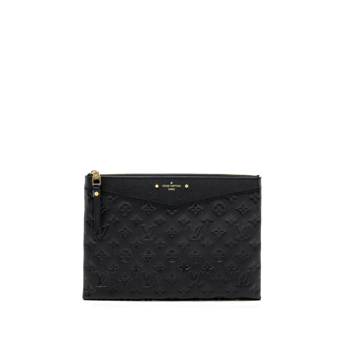 LOUIS VUITTON CLUTCH MONOGRAM EMPREINTE CALFSKIN BALCK GHW