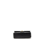 CHANEL SMALL CLASSIC DOUBLE FLAP BAG LAMBSKIN BLACK LGHW (MICROCHIP)