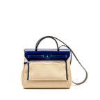 Hermes Herbag 31 Zip Bag Canvas/Leather Blue SHW