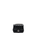 CHANEL MINI SQUARE FLAP BAG LAMBSKIN BLACK SHW (MICROCHIP)