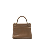 HERMES KELLY 28 TADELAKT ETOUPE GHW