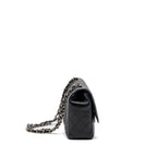 CHANEL CLASSIC JUMBO SINGLE FLAP BAG CAVIAR BLACK SHW