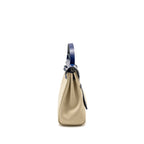 Hermes Herbag 31 Zip Bag Canvas/Leather Blue SHW