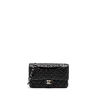 CHANEL MEDIUM CLASSIC DOUBLE FLAP BAG CAVIAR BLACK SHW