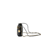 CHANEL MINI 22 BAG SHINY CALFSKIN BLACK GHW (MICROCHIP)