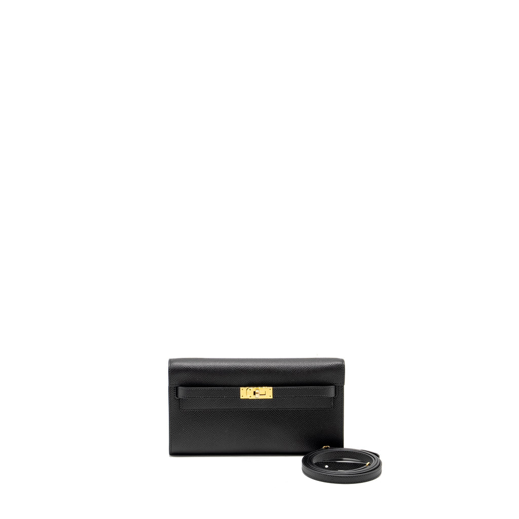 Hermes Classic Kelly To Go Epsom Black GHW