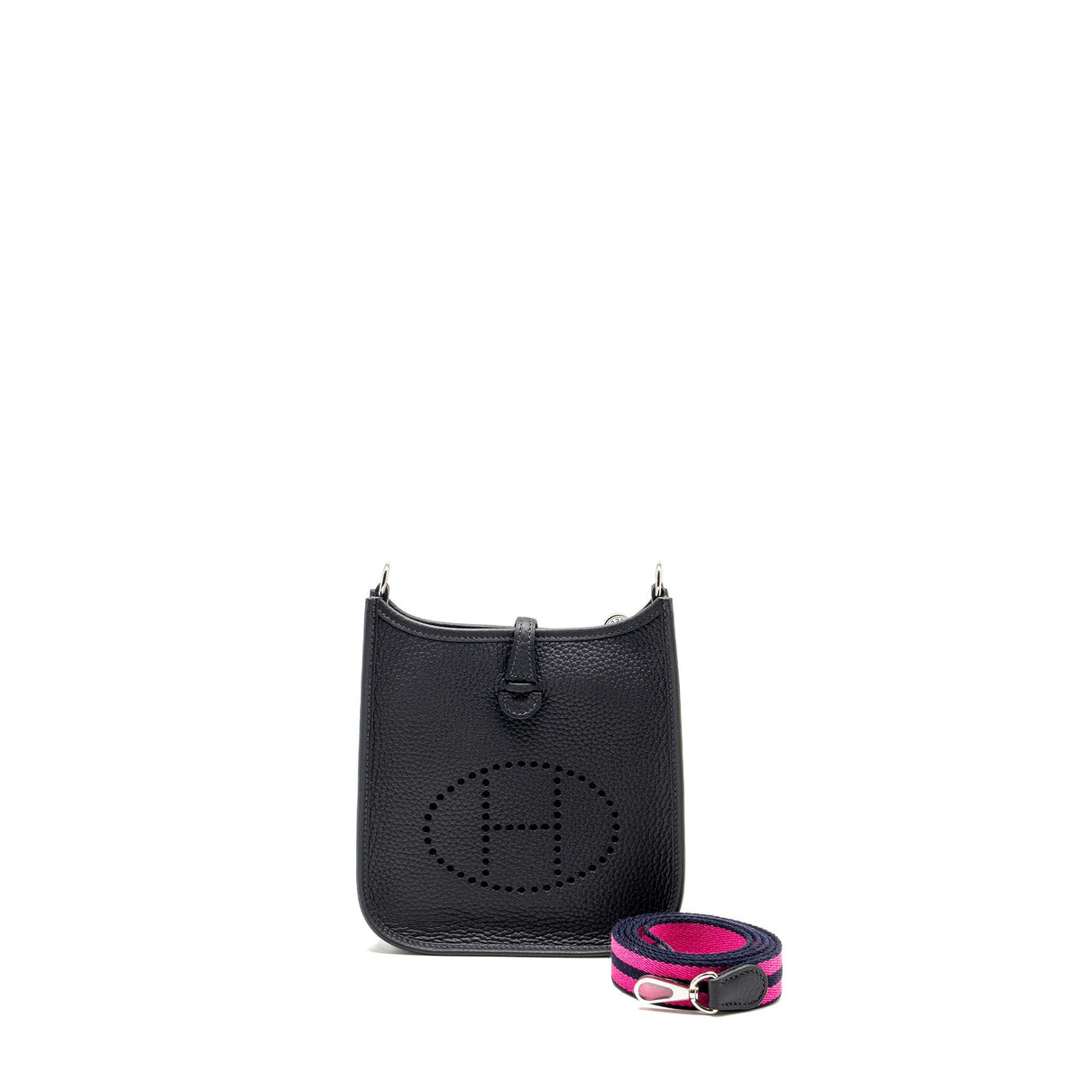 Hermes Mini Evelyne Clemence Caban with Multicolour Strap SHW