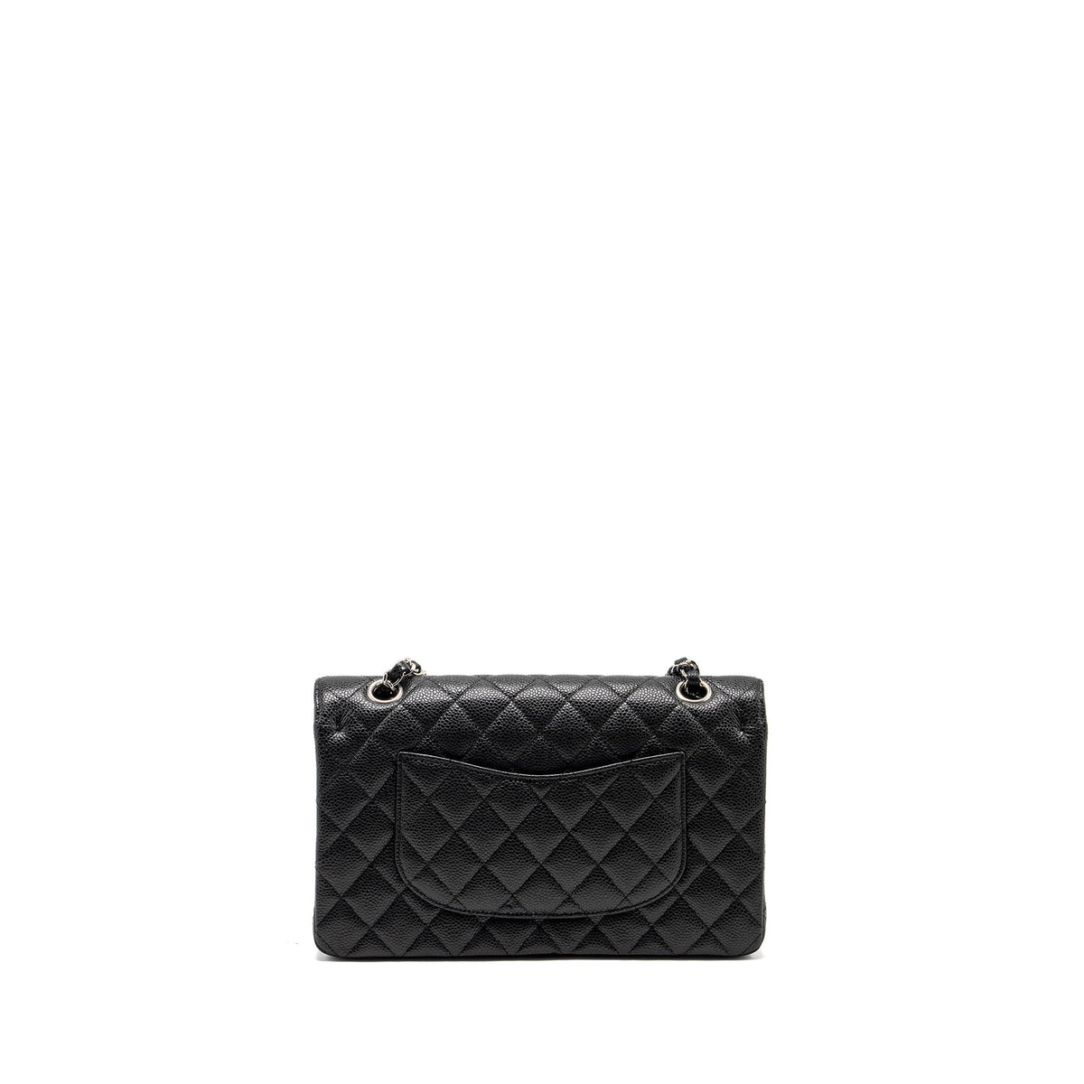 CHANEL MEDIUM CLASSIC DOUBLE FLAP BAG CAVIAR BLACK SHW