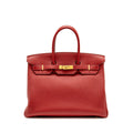 Hermes birkin 35 togo rouge vif GHW