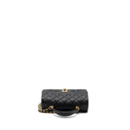 CHANEL TOP HANDLE MINI RECTANGULAR FLAP BAG CAVIAR BLACK GHW