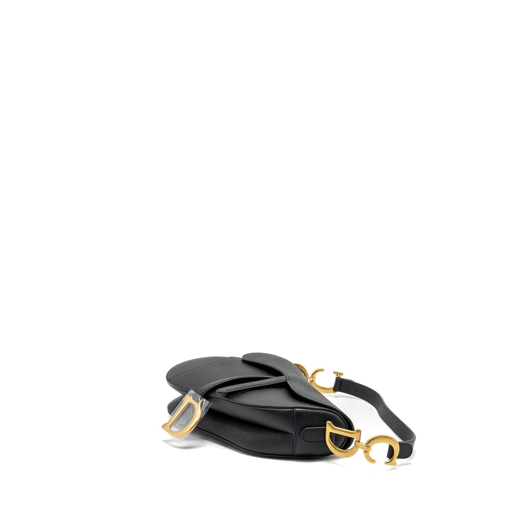 DIOR MEDIUM SADDLE BAG WITH STRAP CALFSKIN BLACK GHW