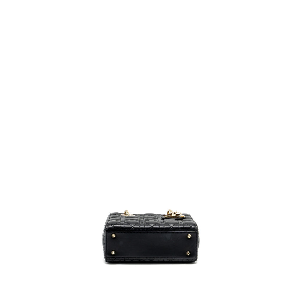 DIOR SMALL LADY DIOR BAG LAMBSKIN BLACK LGHW
