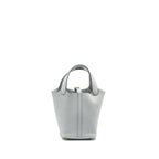 HERMES PICOTIN 18 LOCK BAG CLEMENCE BLUE PALE GHW