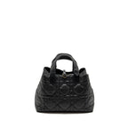DIOR MEDIUM TOUJOURS BAG MACROCANNAGE CALFSKIN BLACK LGHW
