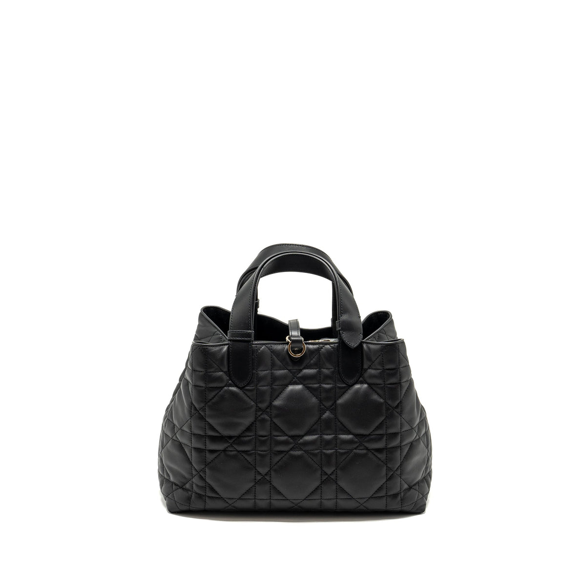 DIOR MEDIUM TOUJOURS BAG MACROCANNAGE CALFSKIN BLACK LGHW