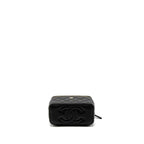 CHANEL LONG VANITY WITH CHAIN CAVIAR BLACK LGHW (MICROCHIP)