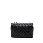CHANEL CLASSIC JUMBO SINGLE FLAP BAG CAVIAR BLACK SHW