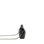 CHANEL QUILTED HOBO BAG WITH CHAIN CAVIAR BLACK LGHW (MICROCHIP)