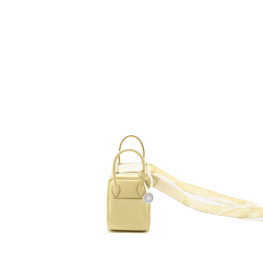 Hermes Mini Lindy II Clemence Jaune Milton SHW