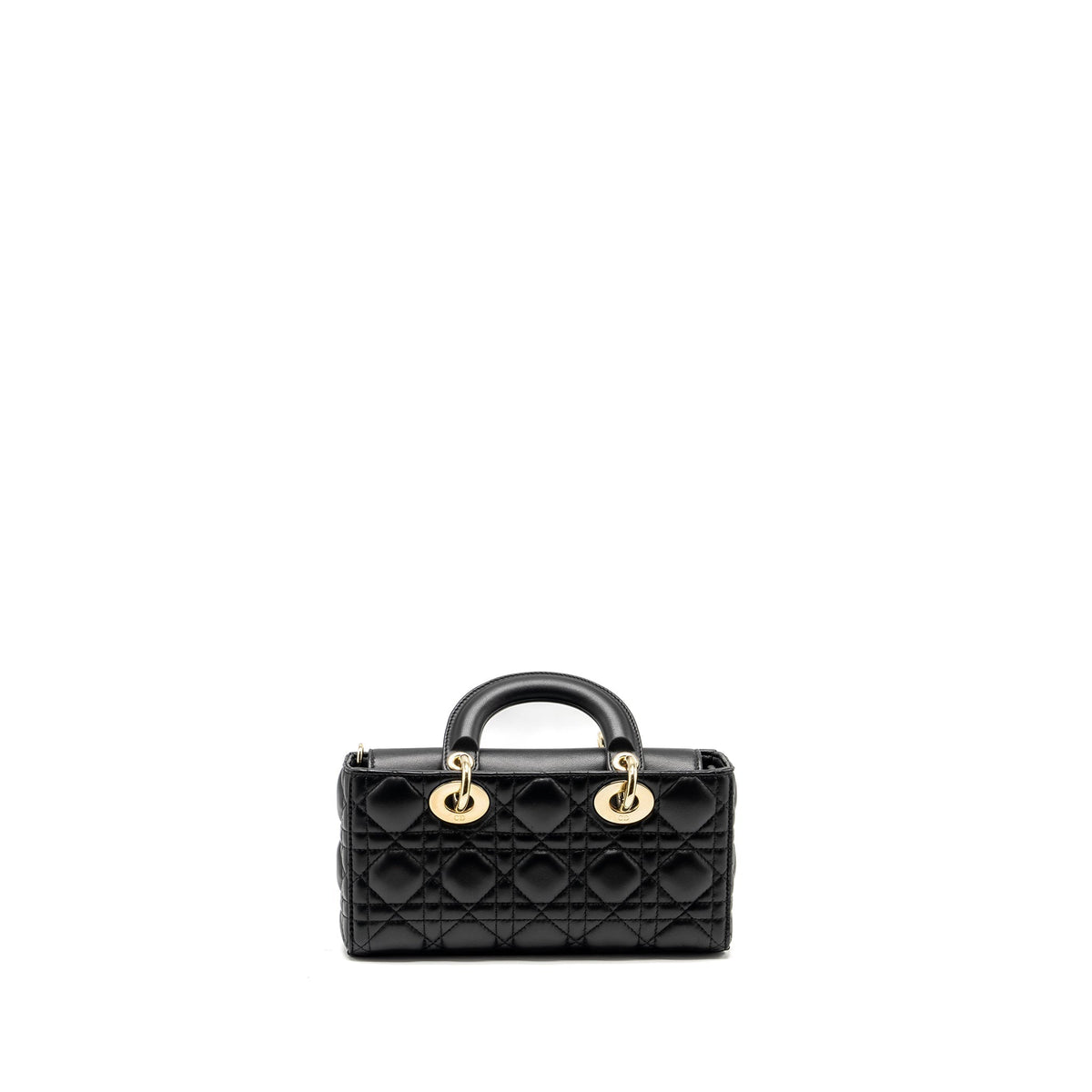 DIOR LADY D-JOY SMALL  BAG LAMBSKIN BLACK LGHW