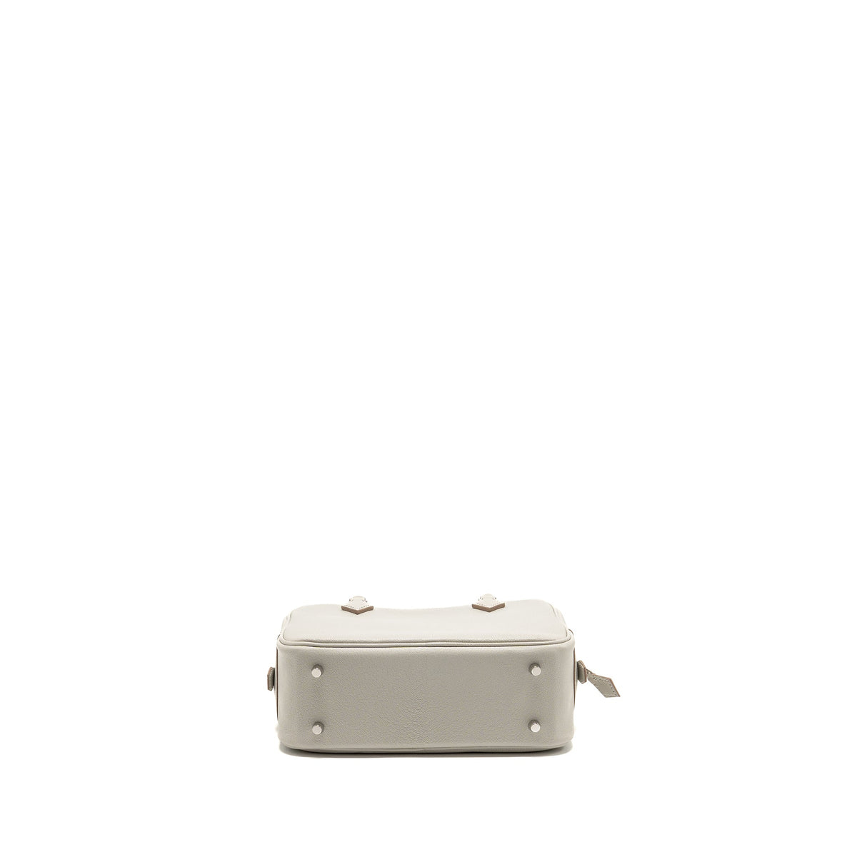 Hermes Plume Mini Chèvre Mysore Gris Perle SHW